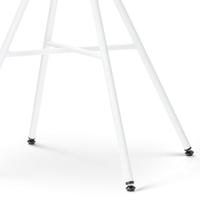 Nolon Noa-Fé Eetkamerstoelen Set van 2 - Velvet Grijs - Witte Poten - thumbnail