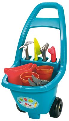 Ecoiffier trolley met tuingereedschap