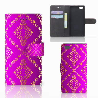 Wallet Case Huawei Ascend P8 Lite Barok Roze