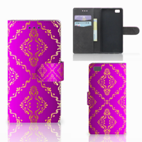 Wallet Case Huawei Ascend P8 Lite Barok Roze - thumbnail