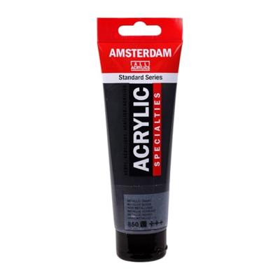 Royal Talens Amsterdam Standard Series Acrylverf Tube 120 ml - Metallic Zwart 850