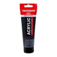 Royal Talens Amsterdam Standard Series Acrylverf Tube 120 ml - Metallic Zwart 850 - thumbnail