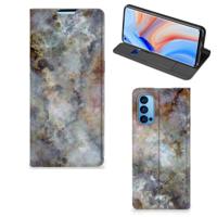 OPPO Reno4 Pro 5G | Standcase | Marmer Grijs - thumbnail