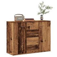 Dressoir 88x30x64 cm bewerkt hout oud houtkleurig - thumbnail