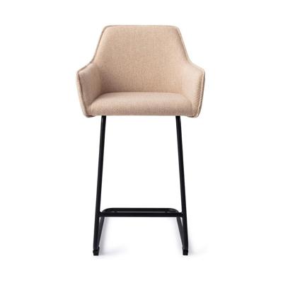 Jesper Home Barkruk 'Hofu' Arch Black, kleur Wild Walnut (zithoogte 65cm)