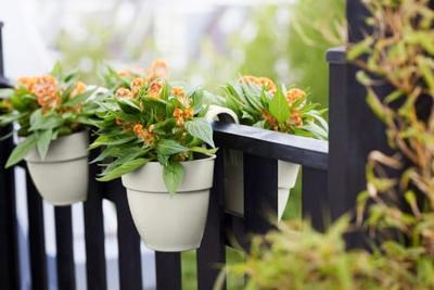 Elho vibia Campana flower twin 21 cm Zijdewit - thumbnail
