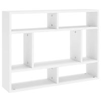 VidaXL Wandschap 75x16x55 cm bewerkt hout wit - thumbnail