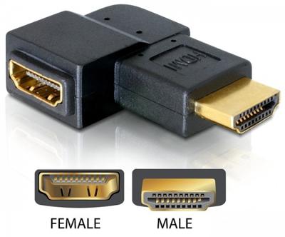 DeLOCK Adapter HDMI male > HDMI female 90° right DeLOCK Adapter HDMI male > HDMI female 90° right