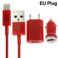 3 in 1 (EU Plug Home oplader autolader 8 pins kabel) Travel Kit voor iPhone X / iPhone 8 & 8 Plus / iPhone 7 & 7 Plus / iPhone 6 & 6s & 6 & 6s Plus - thumbnail