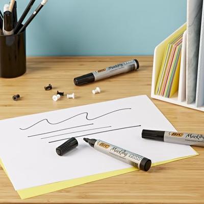 Permanente markeerstift Bic Marking 2000 Zwart 12 Onderdelen