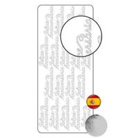 Vaessen Creative • sticker 10x23cm 10pcs zilver "feliz anniversario" - thumbnail