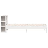 Bed met boekenkast zonder matras grenenhout wit 90x190 cm - thumbnail