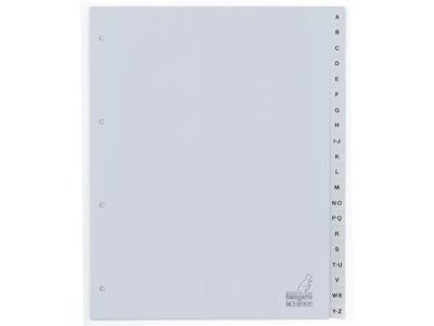 Tabbladen Kangaro A4 4-gaats 20-delig A-Z breed PP grijs