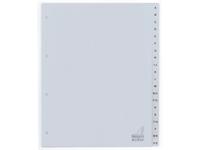 Tabbladen Kangaro A4 4-gaats 20-delig A-Z breed PP grijs - thumbnail