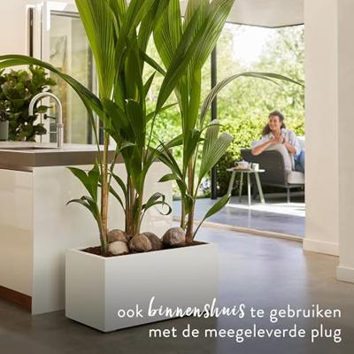 Elho Vivo Next Long 60 Bloembak - Wit - L 59 x B 30 x H 29 cm - binnen/buiten - 100% gerecycled