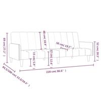 Slaapbank 2-zits fluweel roze - thumbnail