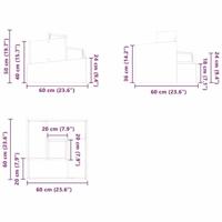 Tuin Bloempot Wit 60 x 60 x 50 cm Staal - thumbnail