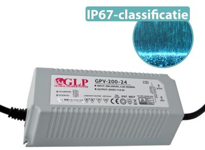 GLP LED voeding 200 watt 24 volt 8,33 Ampère - IP67 waterdicht - GLP GPV-200-24 GLP LED voeding 200 watt 24 volt 8,33 Ampère - IP67 waterdicht - GLP GPV-200-24