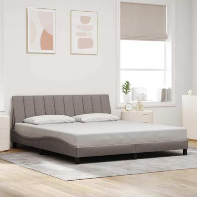Bedframe zonder matras "Hanko" stof taupe 180x200 cm