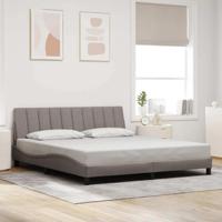 Bedframe zonder matras "Hanko" stof taupe 180x200 cm - thumbnail