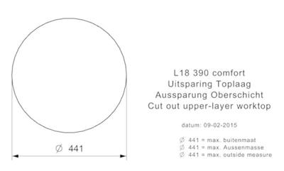 Reginox L18 390 Comfort vlakbouw spoelbak - RVS