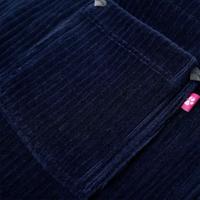 VidaXL Kindertuinjurk 116 ribfluweel marineblauw - thumbnail