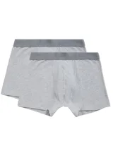 2-pak Jongens boxershorts Organic - Biologisch katoenen kinder onderbroeken - Zwart - Grijs - Donkerblauw - thumbnail
