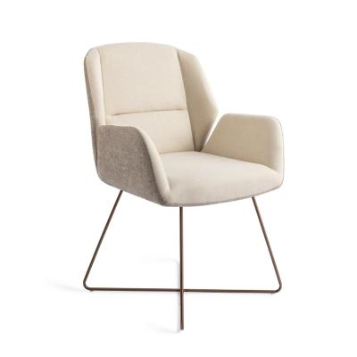 Jesper Home Eetkamerstoel 'Myoko' Cross Rose, kleur Sandy Hill