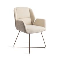 Jesper Home Eetkamerstoel 'Myoko' Cross Rose, kleur Sandy Hill - thumbnail