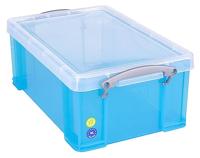 Really Useful Box opbergdoos 9 liter, transparant helblauw - thumbnail