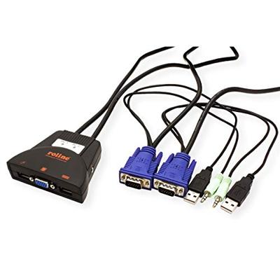 ROLINE KVM Switch Star 2 PCs, VGA, USB, audio ROLINE KVM Switch Star 2 PCs, VGA, USB, audio
