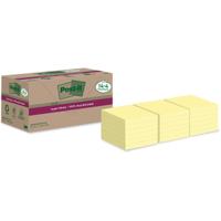 Post-it Super Sticky Notes Recycled, 70 vel, ft 76 x 76 mm, geel, 14 + 4 GRATIS - thumbnail