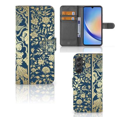 Samsung Galaxy A24 4G Hoesje Beige Flowers Samsung Galaxy A24 4G Hoesje Beige Flowers
