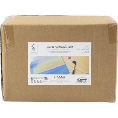Creativ Company Canvas paneel met lijst, afm 15,8x23,8 cm, 280 gr, wit, 10 stuk/ 1 doos