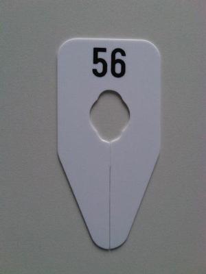 Maataanduider ovaal zwart/wit 40