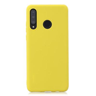Matte effen kleur TPU beschermhoes voor Huawei P30 Lite/Nova 4e (geel) Matte effen kleur TPU beschermhoes voor Huawei P30 Lite/Nova 4e (geel)