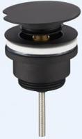 Riko Caral draaiwaste afvoerplug 5/4" mat zwart - thumbnail