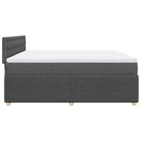 Boxspring met matras stof donkergrijs 200x200 cm - thumbnail