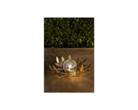 Ninfea solare GALIX G4495 - Metallo, Oro e vetro crepato - 7 Lumen - 26 cm - thumbnail