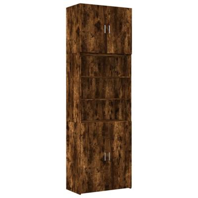 Hoge kast 80x42,5x249 cm bewerkt hout gerookt eikenkleurig