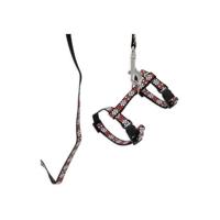 Harnas en riemset - AIMÉ - Reflecterend rood voor katten - thumbnail