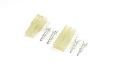 Mini Tamiya stekker met vergulde contacten, Man + Vrouw (2paar)