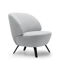 Fauteuil Sydney Lichtgrijs Stof - thumbnail