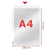 Esselte geperforeerde showtas glashelder, standaard, 60 micron, doos van 100 stuks - thumbnail