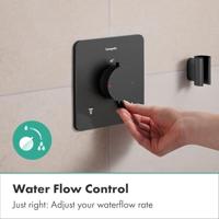 Hansgrohe Ecostat Comfort Q - inbouwthermostaat - 2 functies - brushed black chrome (antraciet) 33713340 - thumbnail