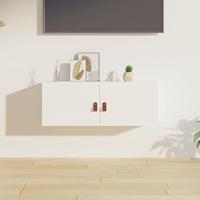 Wandkast 80x30x30 cm massief grenenhout wit - thumbnail