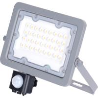 LED Bouwlamp 30W met Sensor - Natuurlijk Wit 4000K - IP65 Waterdicht - Aluminium - thumbnail
