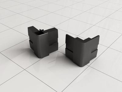 Hoekbevestiging Wiesbaden Voor Skyline Cabine Zwart