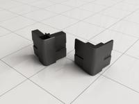 Hoekbevestiging Wiesbaden Voor Skyline Cabine Zwart - thumbnail