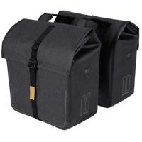 Basil urban dry dubbele fietstas - grijs, 50l - thumbnail